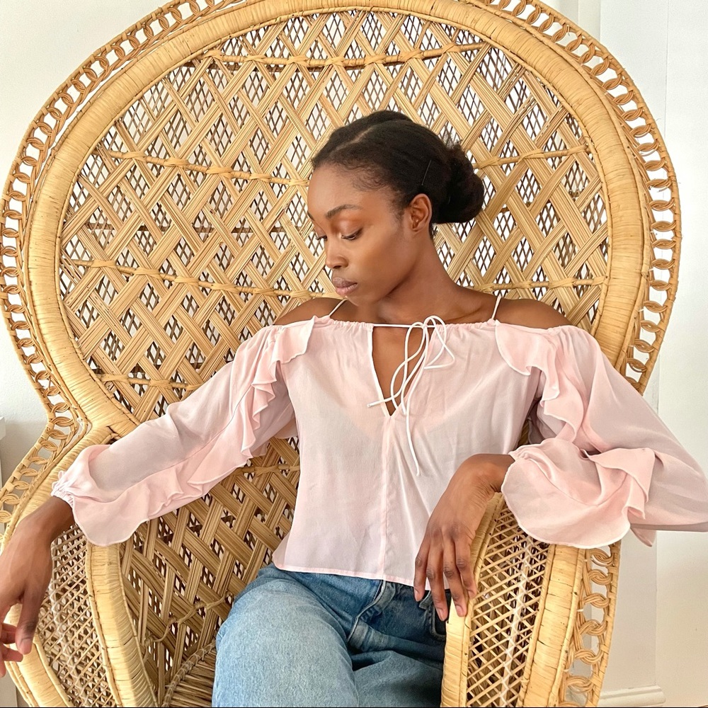 karina grimaldi ruffle top